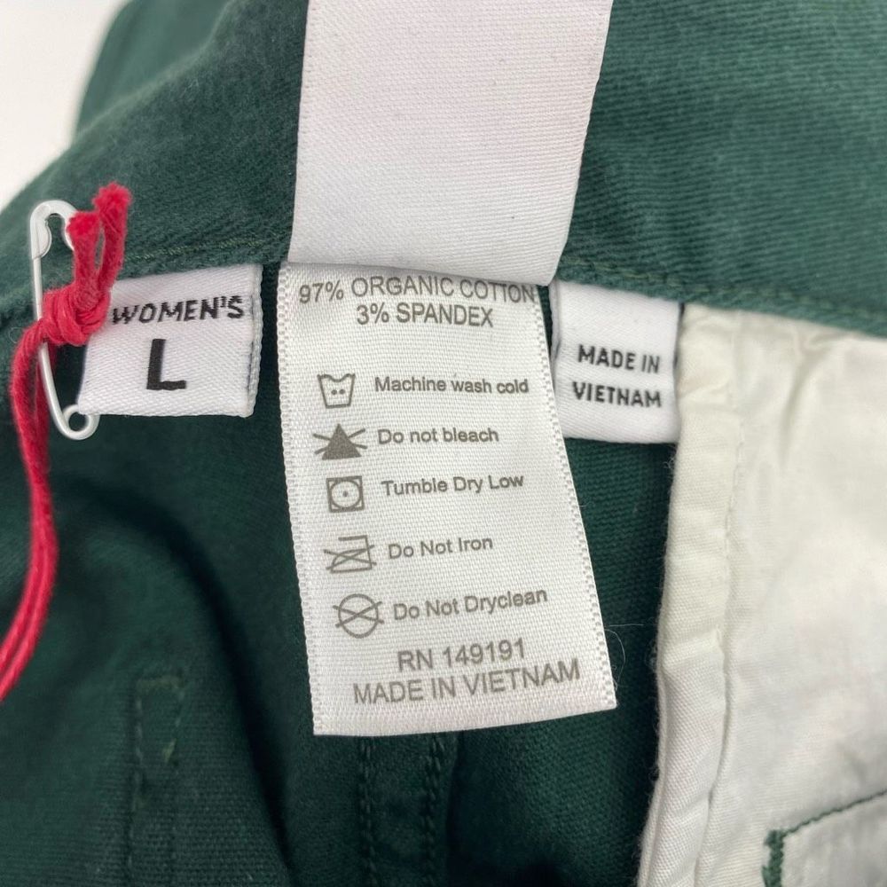 Topo Designs Womens Climb Pants Size L Organic Cotton Outdoor Hiking NWT Green - Picture 4 of 12